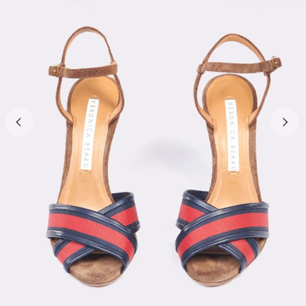 VERONICA BEARD OLYMPIA Sandal Red Navy 6.5